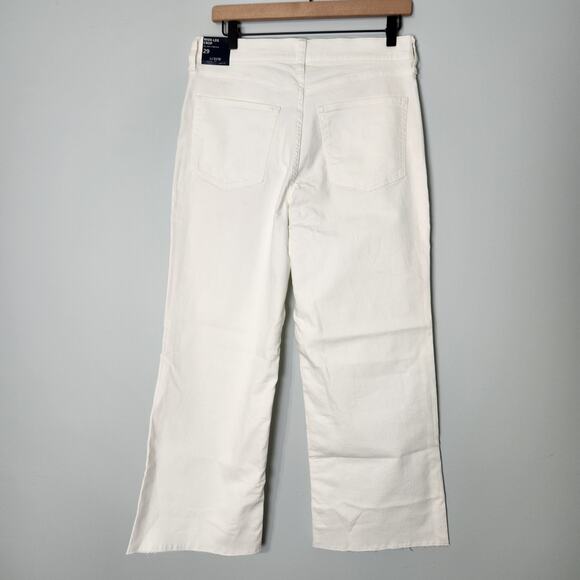 NEW J. Crew Factory Wide-Leg Crop Jean in All-Day Stretch Eggshell White, 29 - Picture 6 of 11